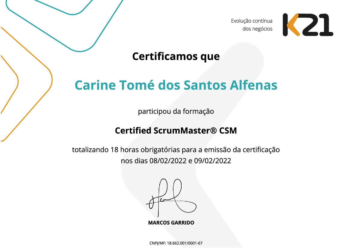 Certificado K21